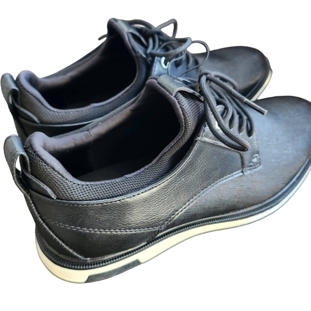 New Aldo Mens Black Oxford Dress Shoes 7.5 Sneakers Work Event Prom - Picture 2 of 7